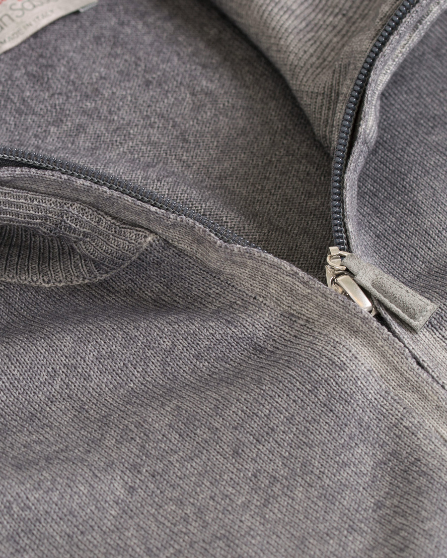 Heren | Truien | Gran Sasso | Merino Vintage Full Zip Light Grey