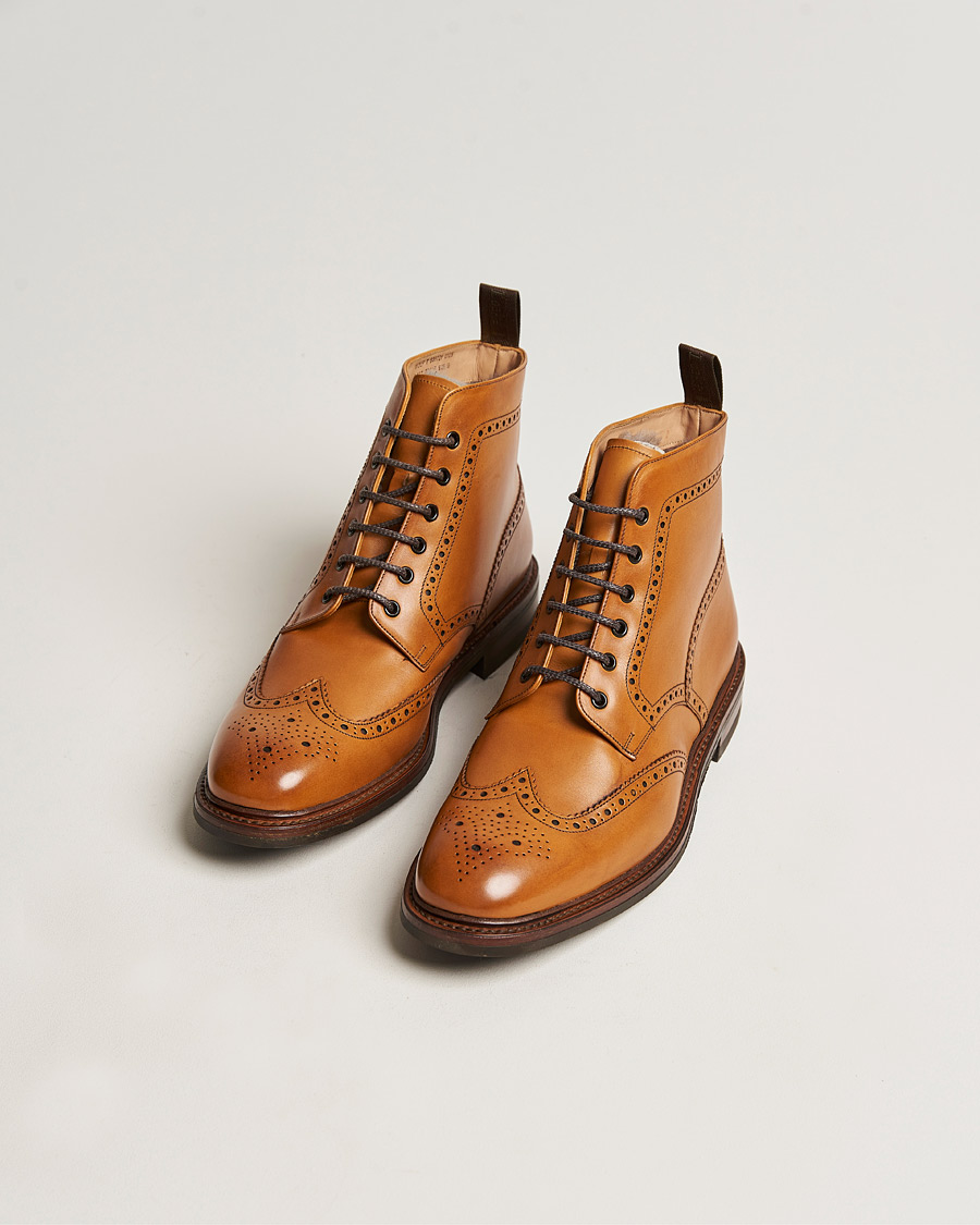 Homme | Loake 1880 Wolf Premium Fur Lined Brogue Tan Burnished Calf | Loake 1880 | Wolf Premium Fur Lined Brogue Tan Burnished Calf