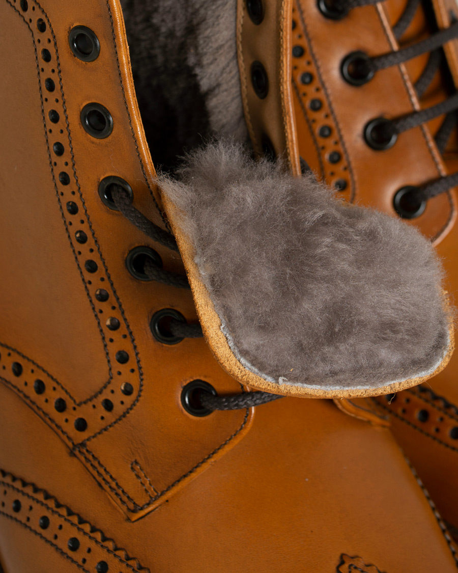 Homme | Loake 1880 Wolf Premium Fur Lined Brogue Tan Burnished Calf | Loake 1880 | Wolf Premium Fur Lined Brogue Tan Burnished Calf