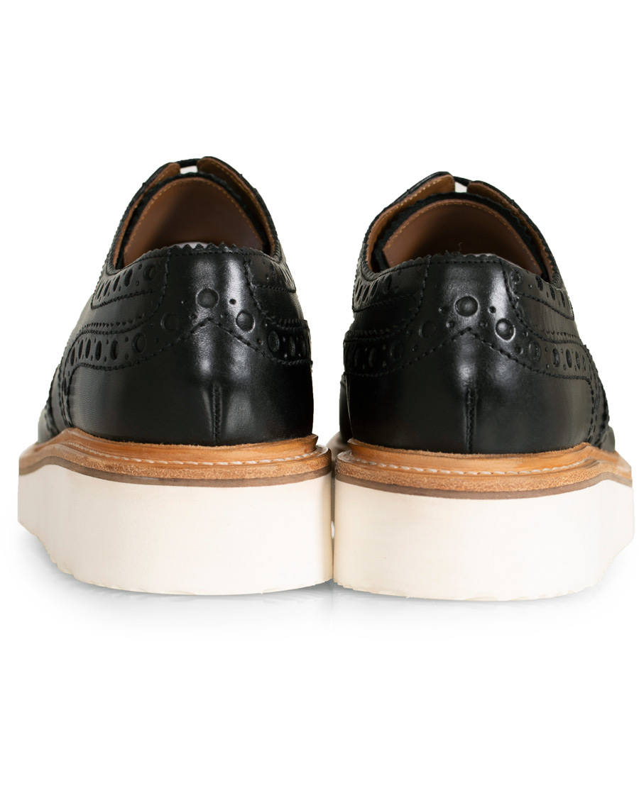 Homme | Grenson Archie Brogue Derby Wedge Sole Black Calf | Grenson | Archie Brogue Derby Wedge Sole Black Calf
