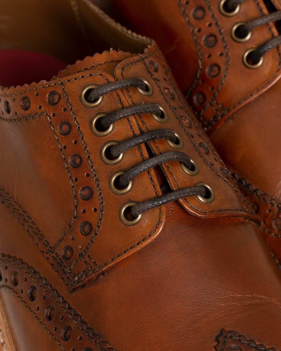 Heren | Grenson Archie Brogue Derby Commando Sole Tan Calf | Grenson | Archie Brogue Derby Commando Sole Tan Calf