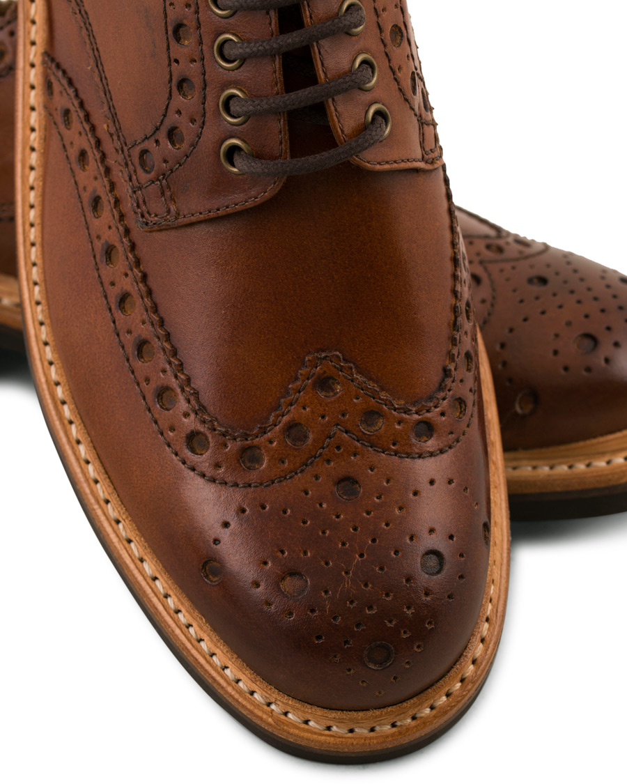 Heren | Grenson Archie Brogue Derby Commando Sole Tan Calf | Grenson | Archie Brogue Derby Commando Sole Tan Calf