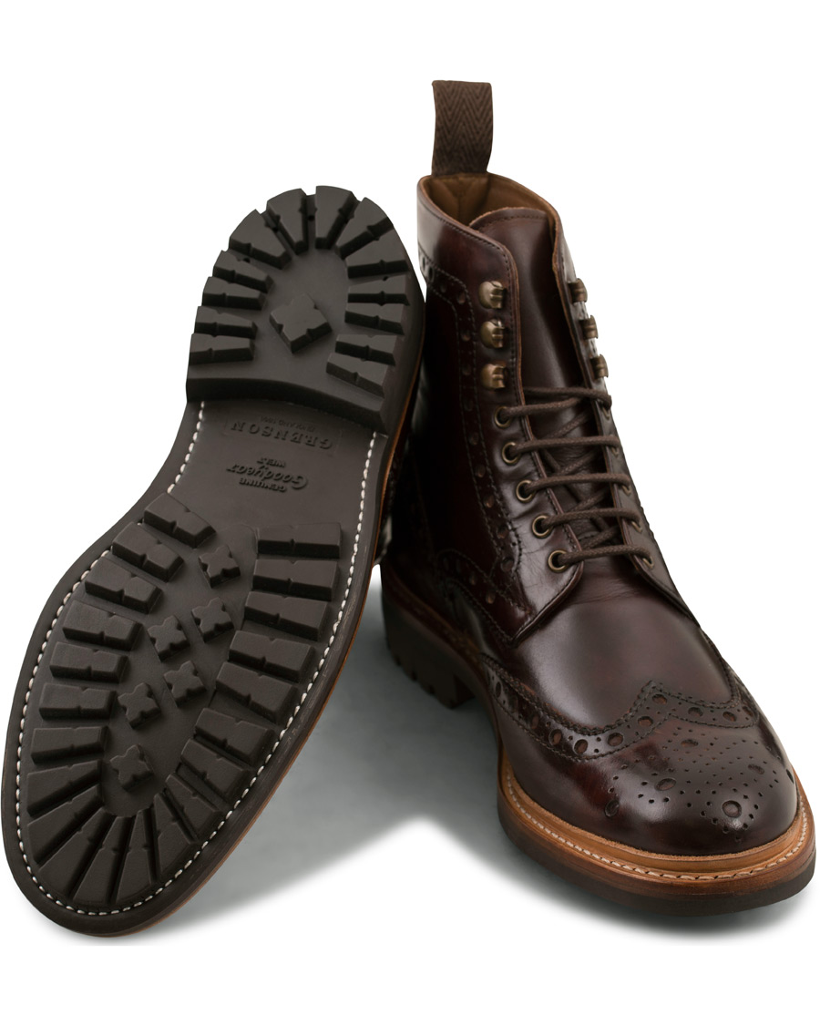 Homme | Grenson Fred Brogue Boot Commando Sole Brown Calf | Grenson | Fred Brogue Boot Commando Sole Brown Calf