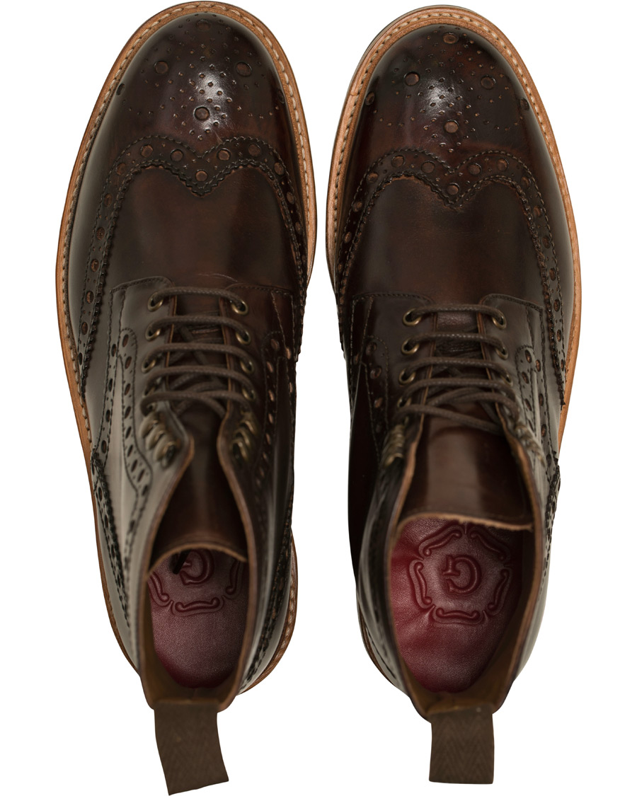 Homme | Grenson Fred Brogue Boot Commando Sole Brown Calf | Grenson | Fred Brogue Boot Commando Sole Brown Calf