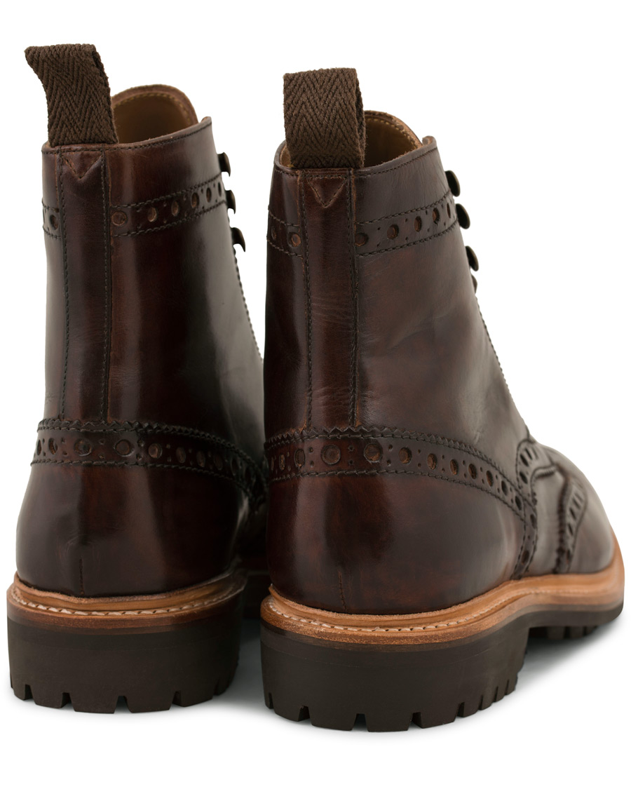 Homme | Grenson Fred Brogue Boot Commando Sole Brown Calf | Grenson | Fred Brogue Boot Commando Sole Brown Calf