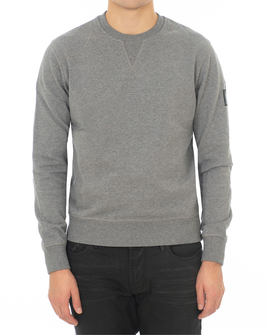 Homme | Pulls Et Tricots | Belstaff | Jefferson Crew Neck Sweatshirt Grey Melange