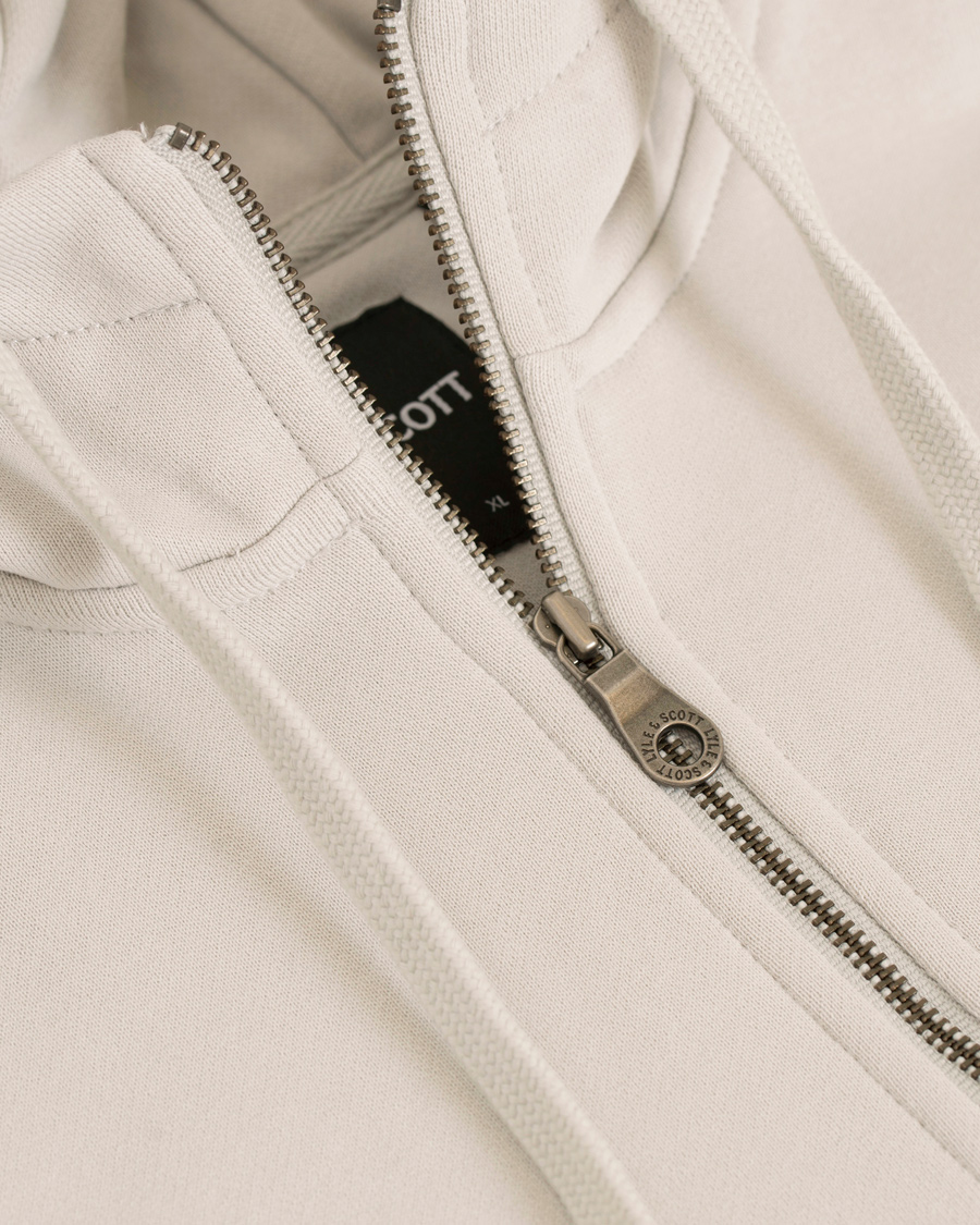 Heren | Truien | Lyle & Scott | Half Zip Hoodie Light Grey
