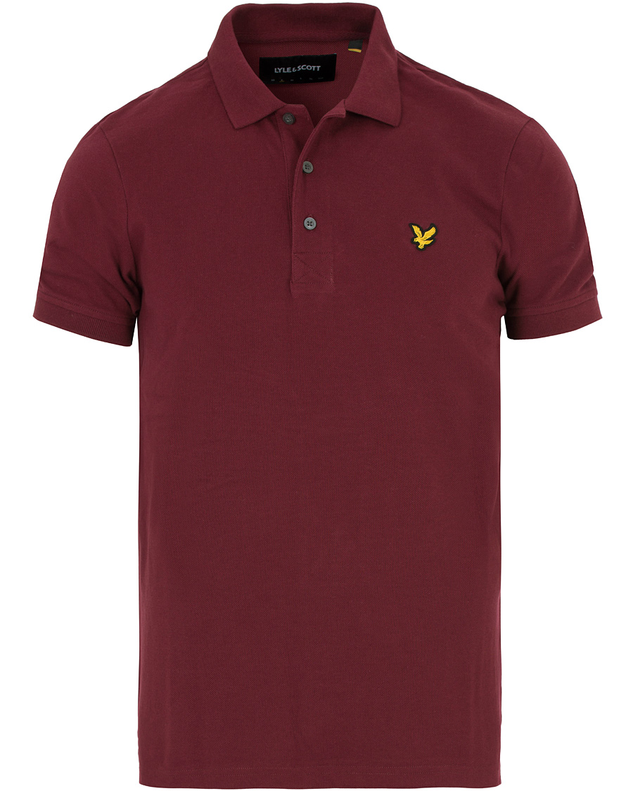 Homme | Polos | Lyle & Scott | Plain Pique Polo Claret Jug