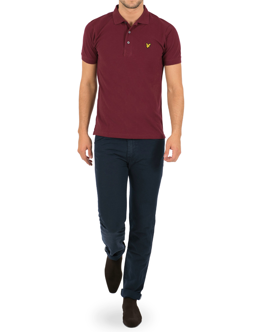 Homme | Polos | Lyle & Scott | Plain Pique Polo Claret Jug