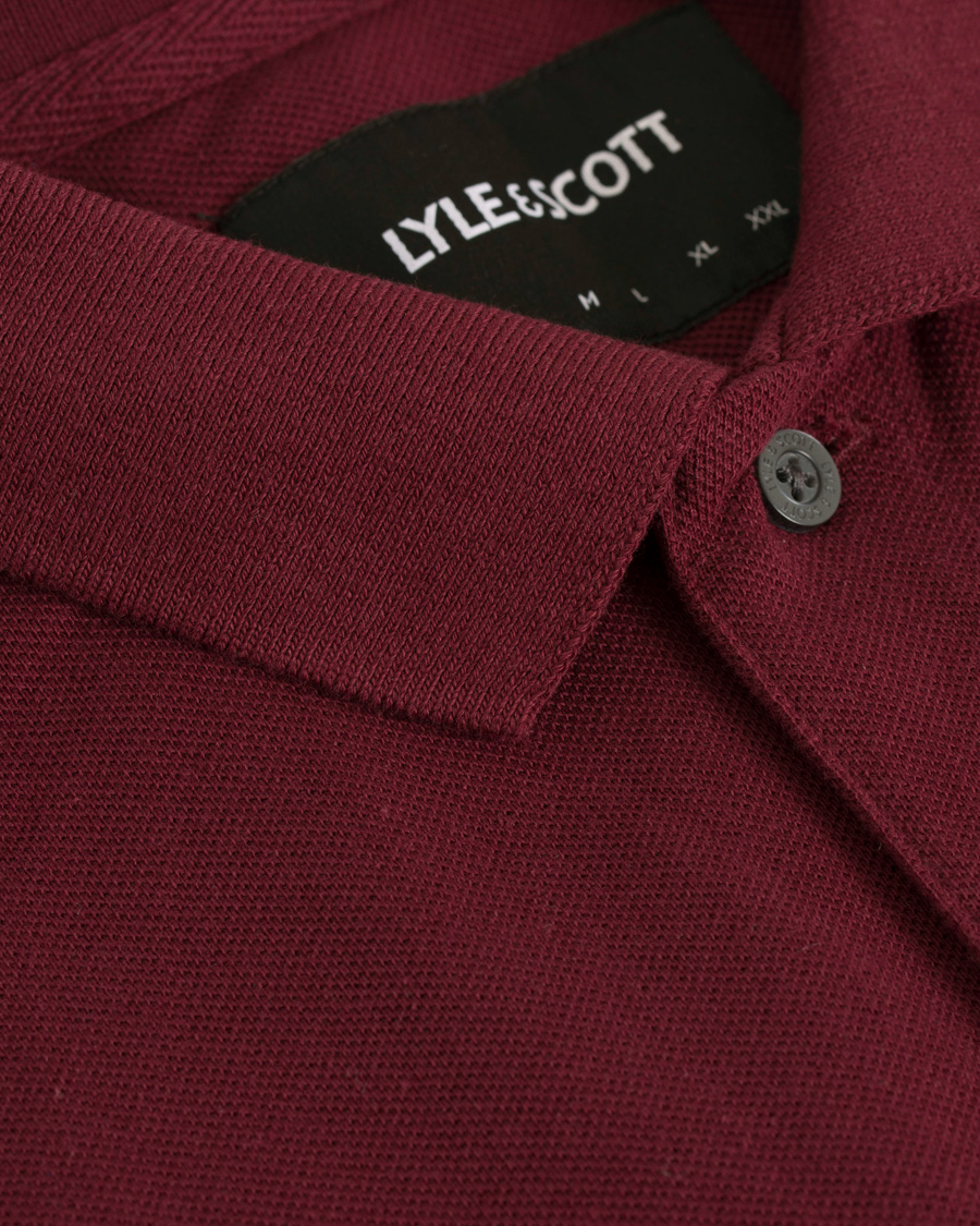 Homme | Polos | Lyle & Scott | Plain Pique Polo Claret Jug
