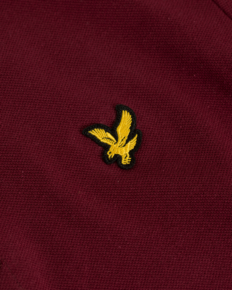 Homme | Polos | Lyle & Scott | Plain Pique Polo Claret Jug