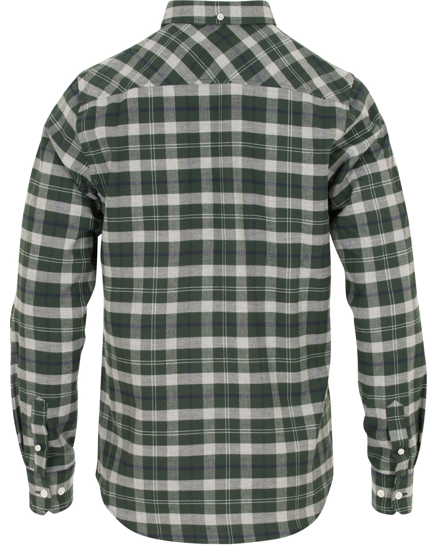 Homme | Chemises | Norse Projects | Anton Flannel Check Shirt Moss Green/Charcoal