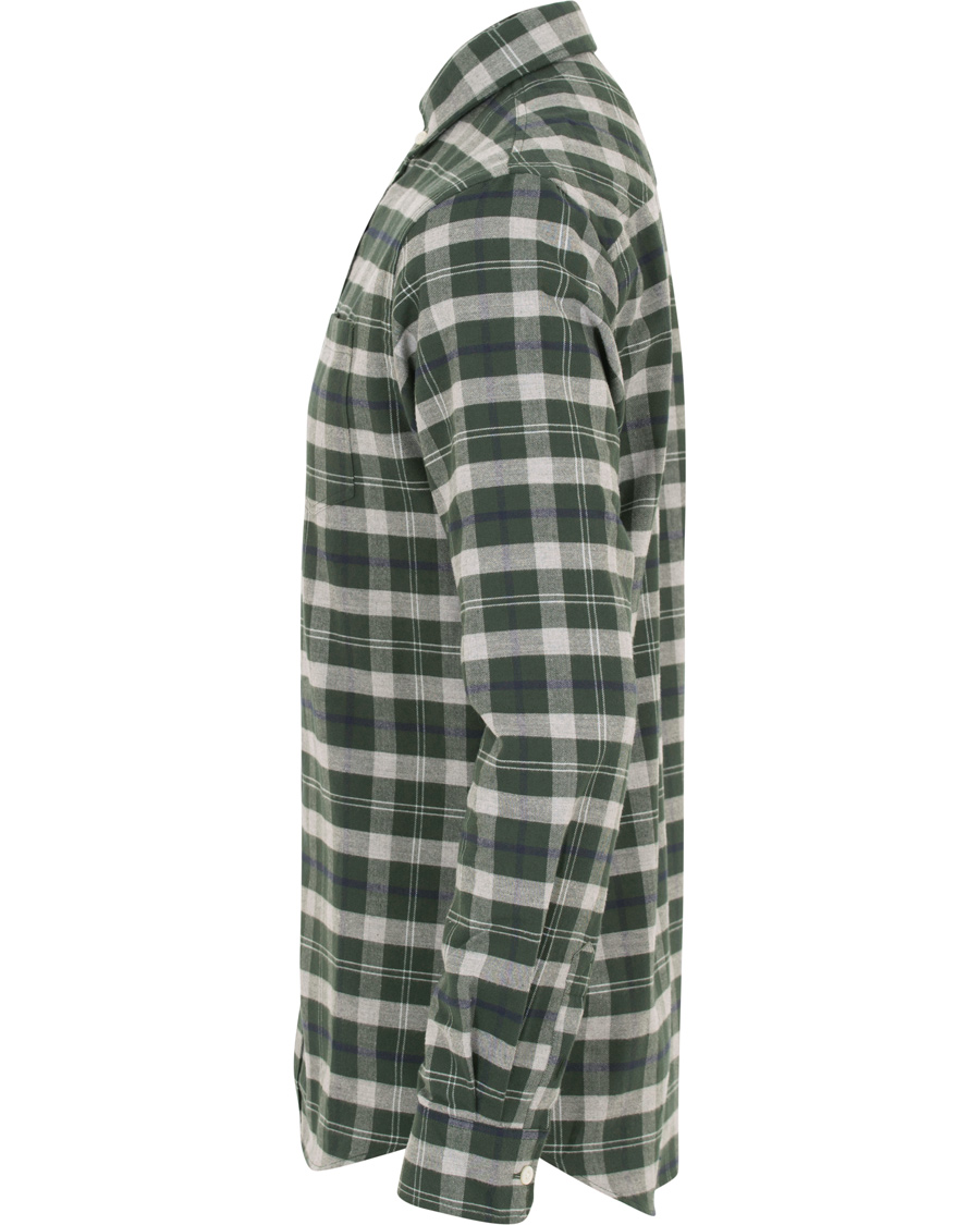 Homme | Chemises | Norse Projects | Anton Flannel Check Shirt Moss Green/Charcoal