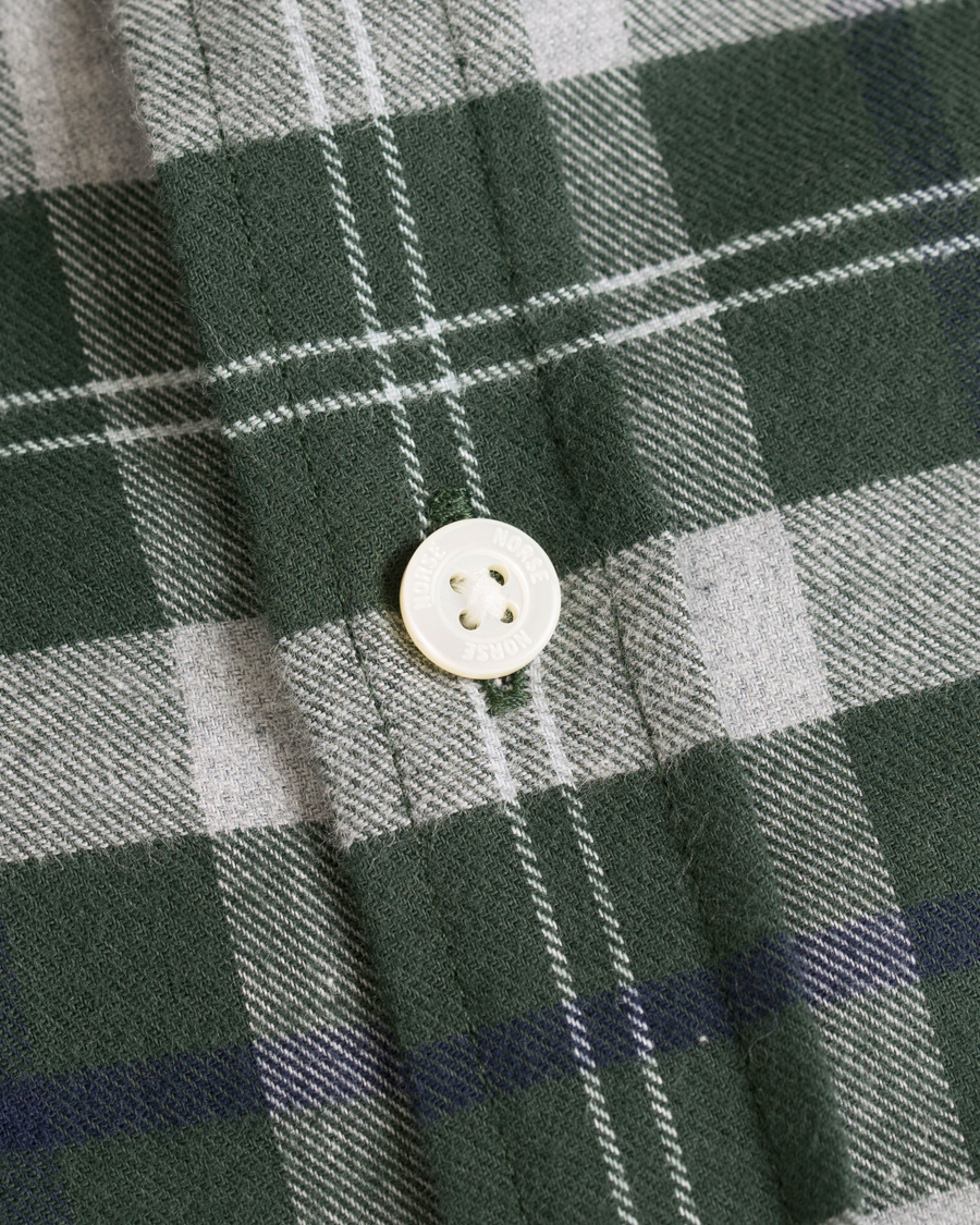 Homme | Chemises | Norse Projects | Anton Flannel Check Shirt Moss Green/Charcoal