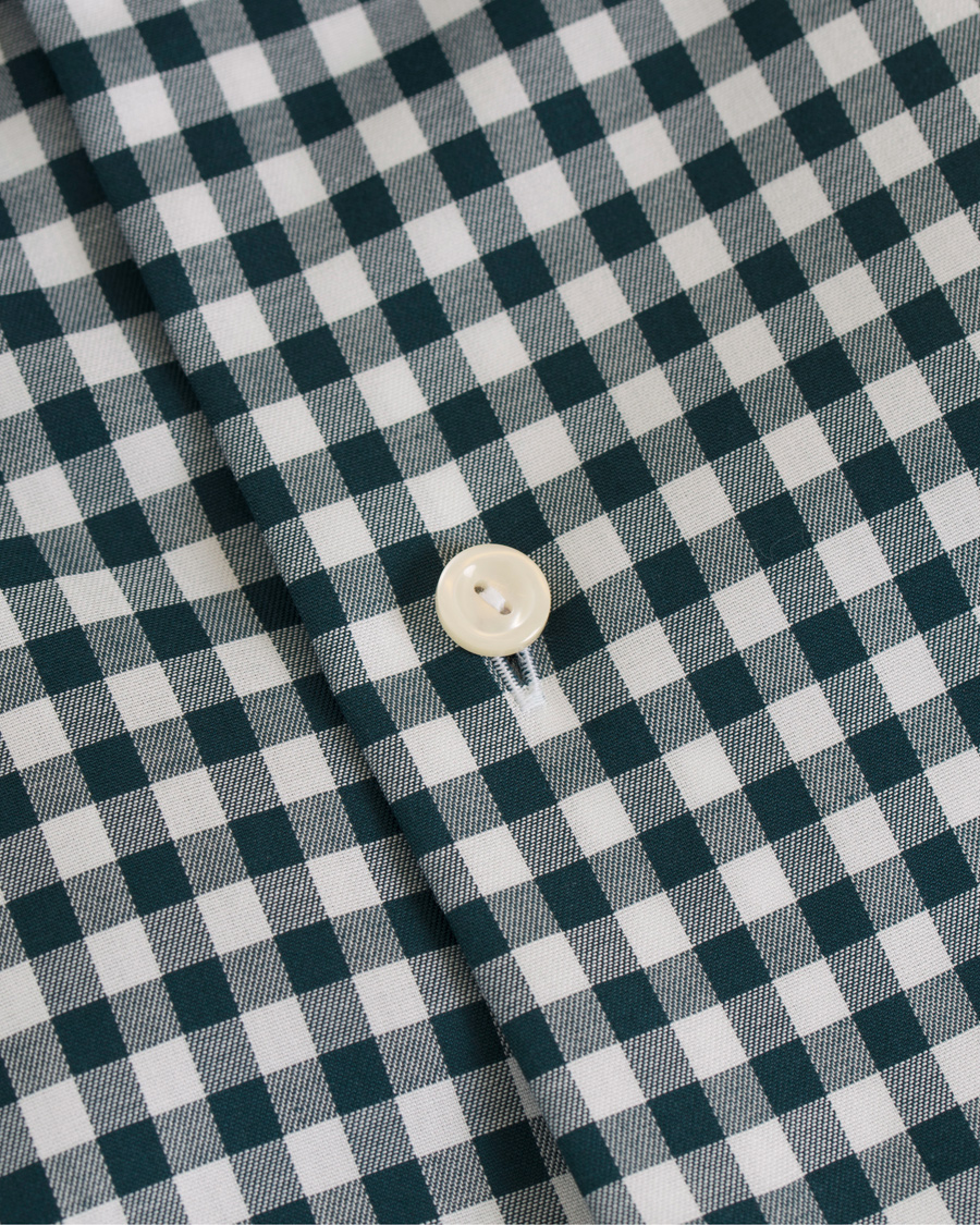 Heren | Overhemden | Eton | Slim Fit Twill Check Shirt Green