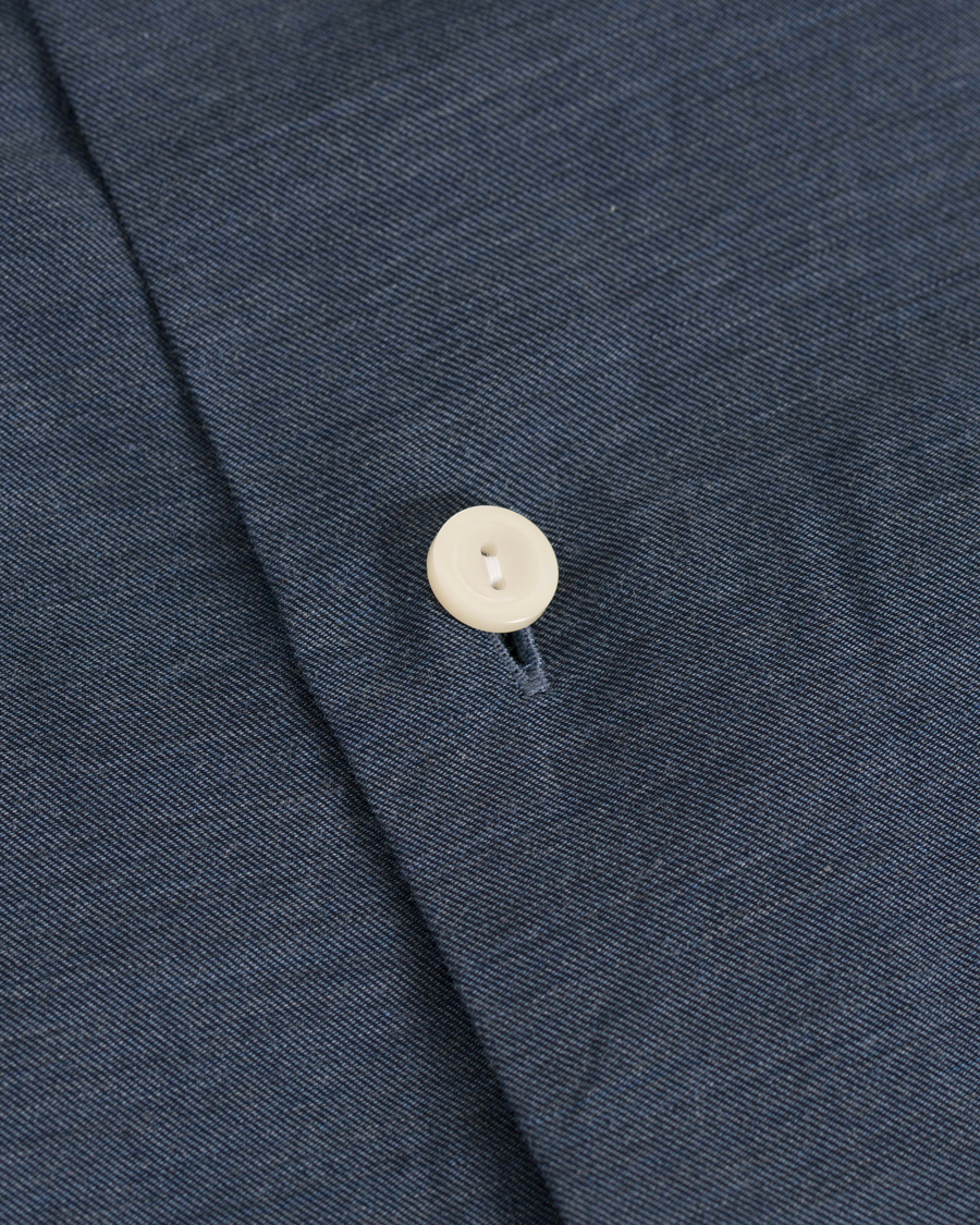 Homme | Chemises | Eton | Slim Fit Flannel Shirt Dark Blue