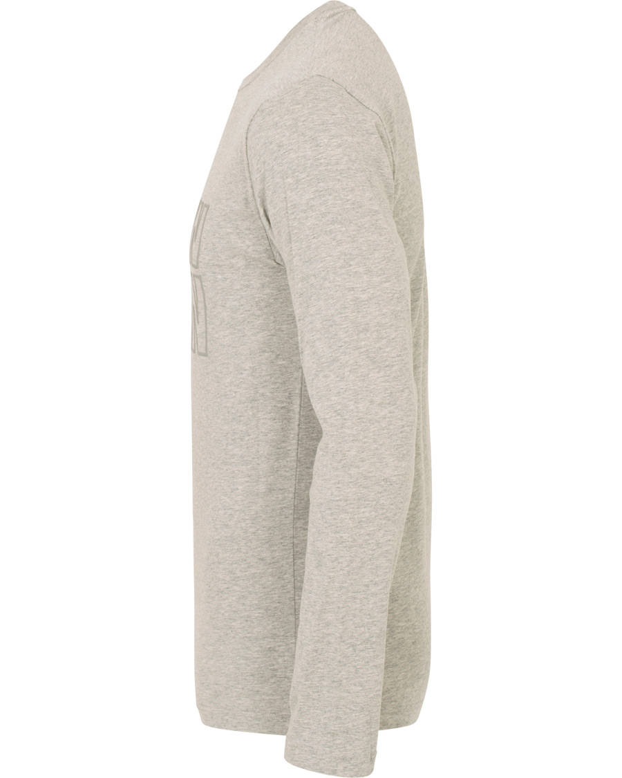 Homme | T-shirts | Calvin Klein | Jeans Logo Long Sleeve Crew Neck Tee Grey