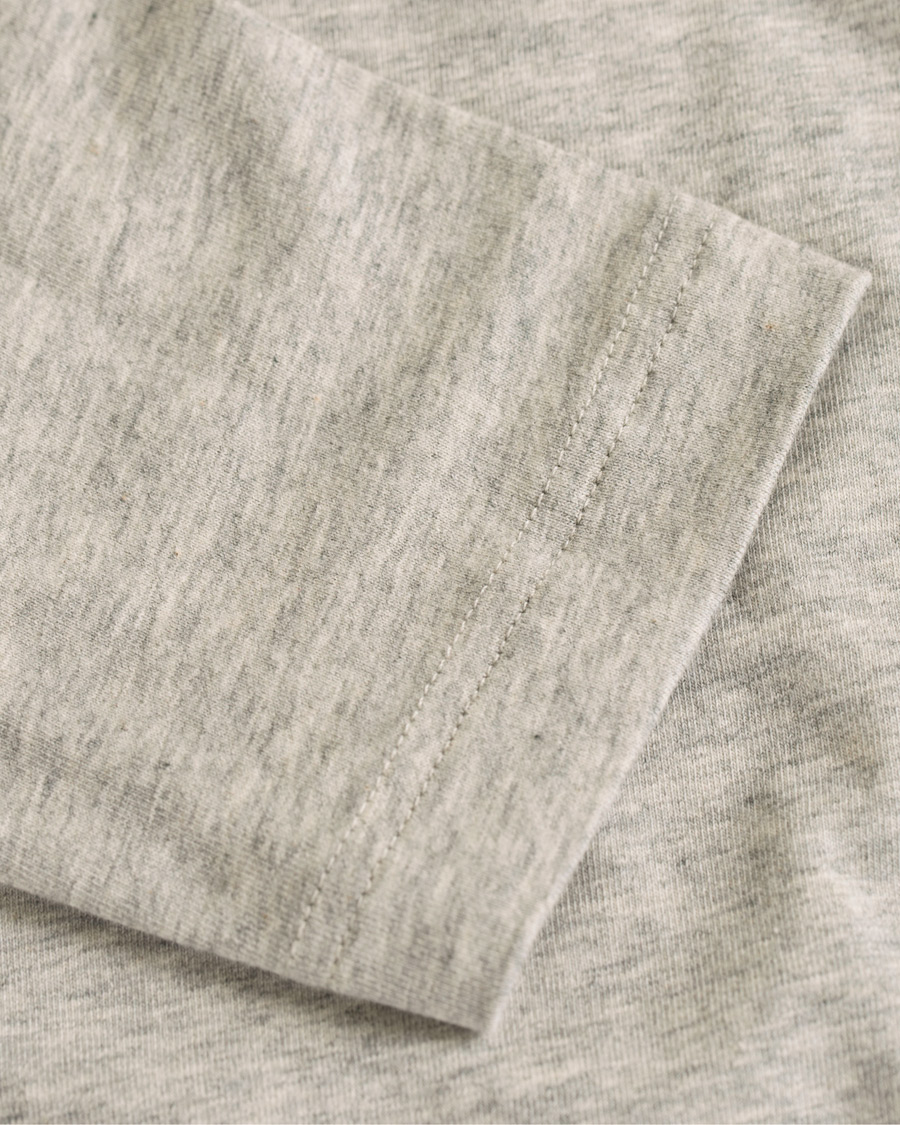 Homme | T-shirts | Calvin Klein | Jeans Logo Long Sleeve Crew Neck Tee Grey