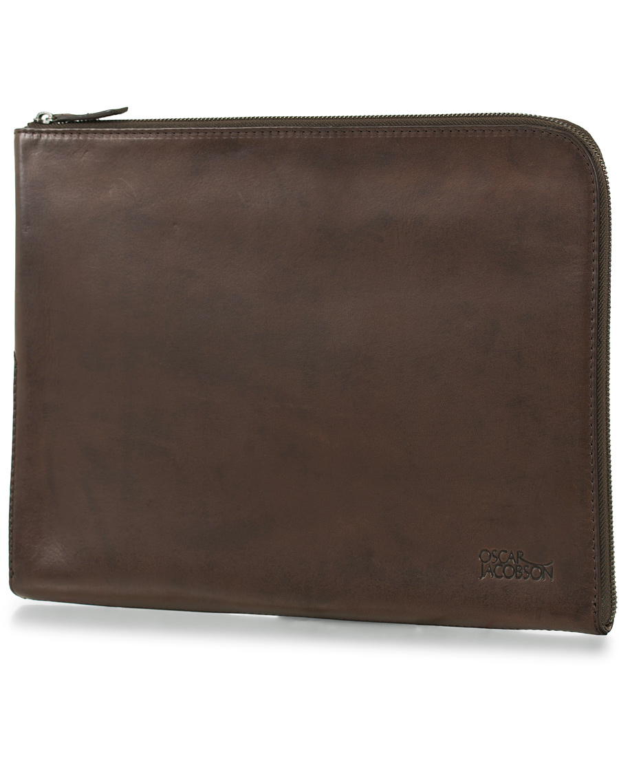 Homme | Oscar Jacobson Leather Portfolio Dark Brown | Oscar Jacobson | Leather Portfolio Dark Brown