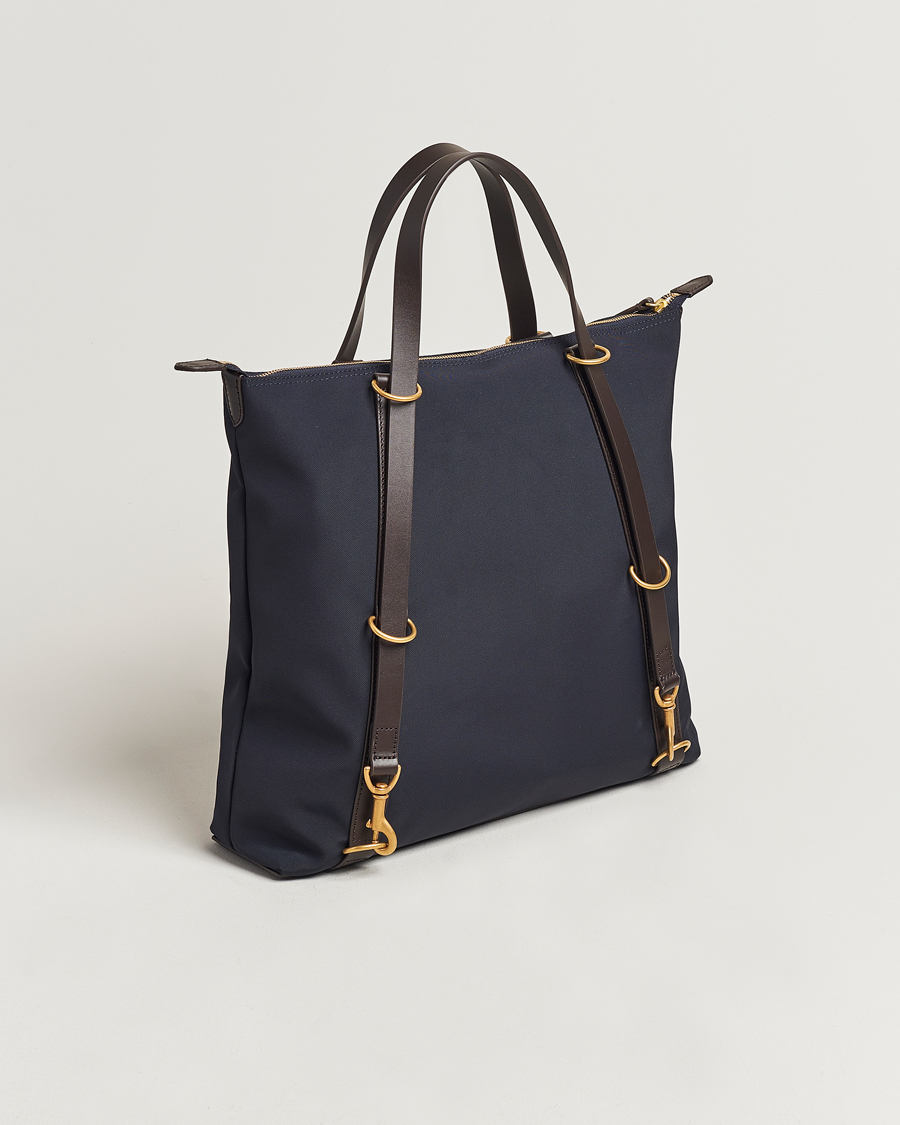 Heren | Mismo M/S Nylon Day Pack Navy/Dark Brown | Mismo | M/S Nylon Day Pack Navy/Dark Brown