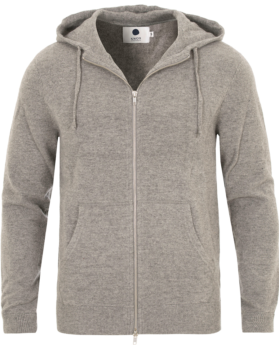 Homme | Pulls Et Tricots | NN07 | Wool Full Zip Hoodie Light Grey
