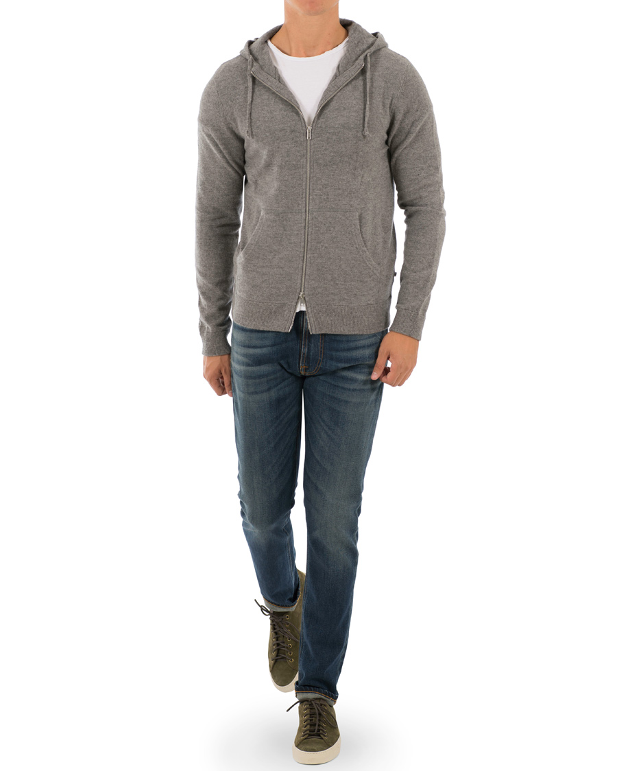 Homme | Pulls Et Tricots | NN07 | Wool Full Zip Hoodie Light Grey