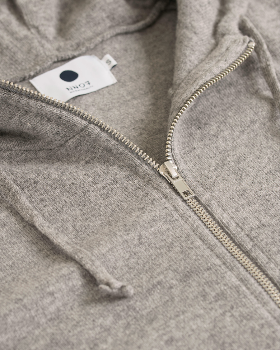 Homme | Pulls Et Tricots | NN07 | Wool Full Zip Hoodie Light Grey