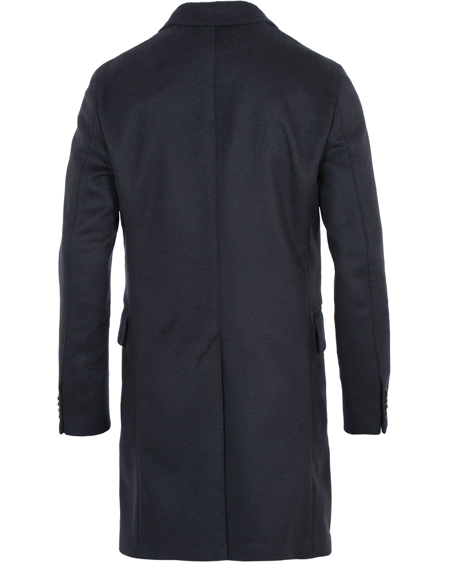 Homme | Manteaux Et Vestes | Oscar Jacobson | Saul Delux Double Breasted Camelhair Coat Navy