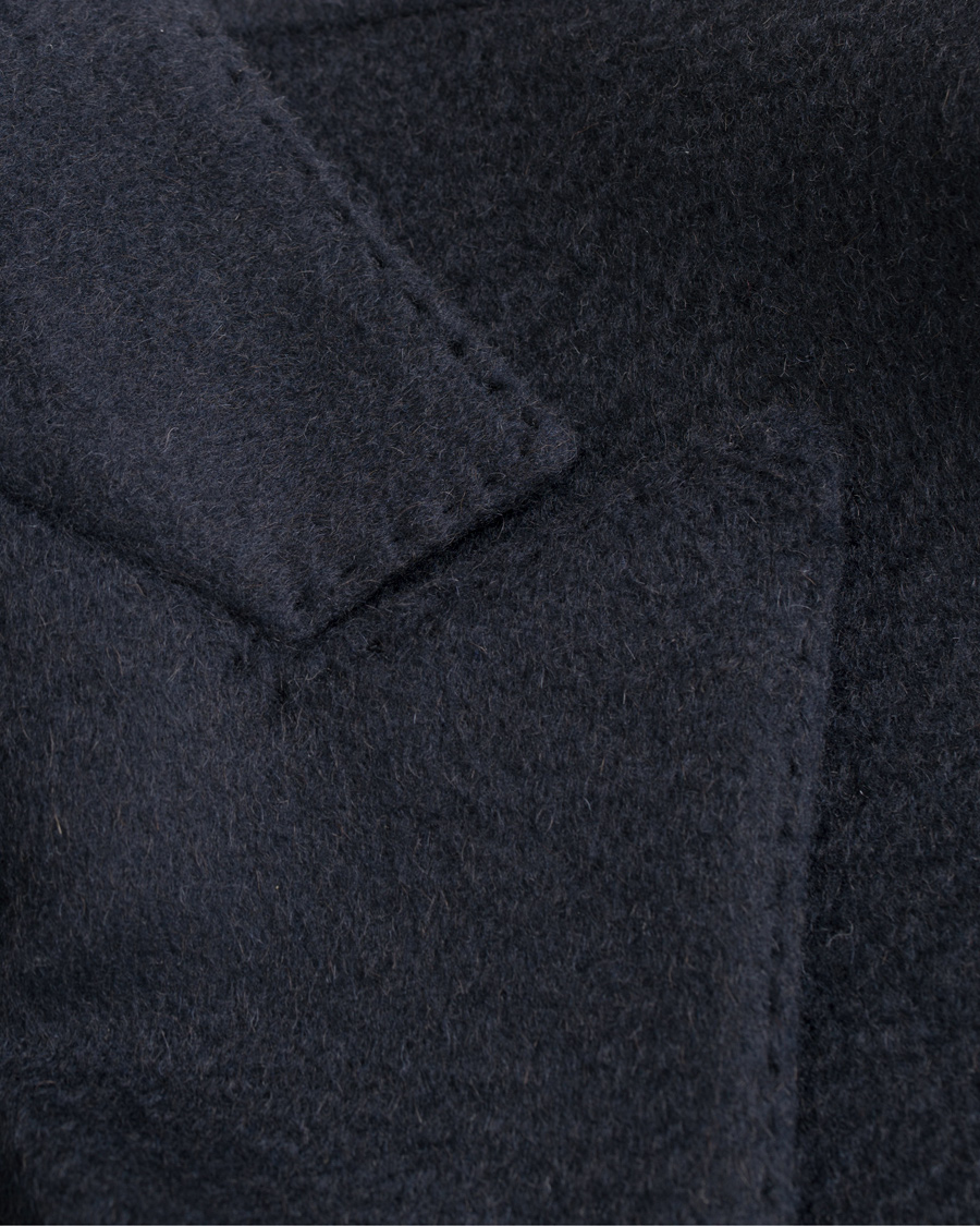 Homme | Manteaux Et Vestes | Oscar Jacobson | Saul Delux Double Breasted Camelhair Coat Navy