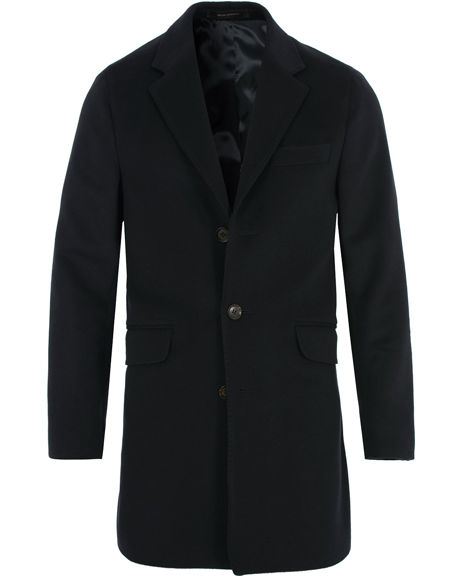 Homme | Manteaux Et Vestes | Oscar Jacobson | Saks Wool Coat Navy