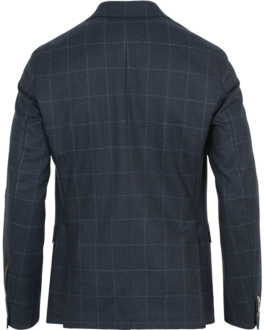 Homme | Costumes | Oscar Jacobson | Egel Wool Check Suit Navy