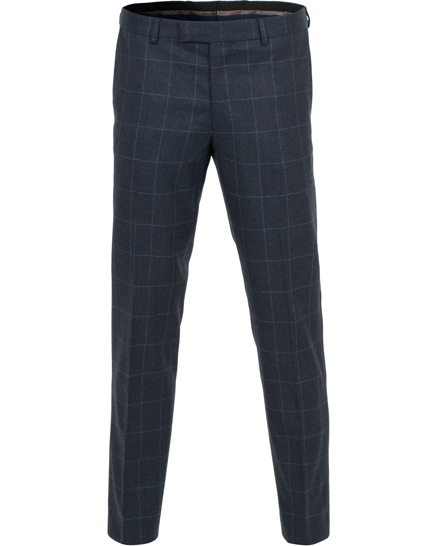 Homme | Costumes | Oscar Jacobson | Egel Wool Check Suit Navy