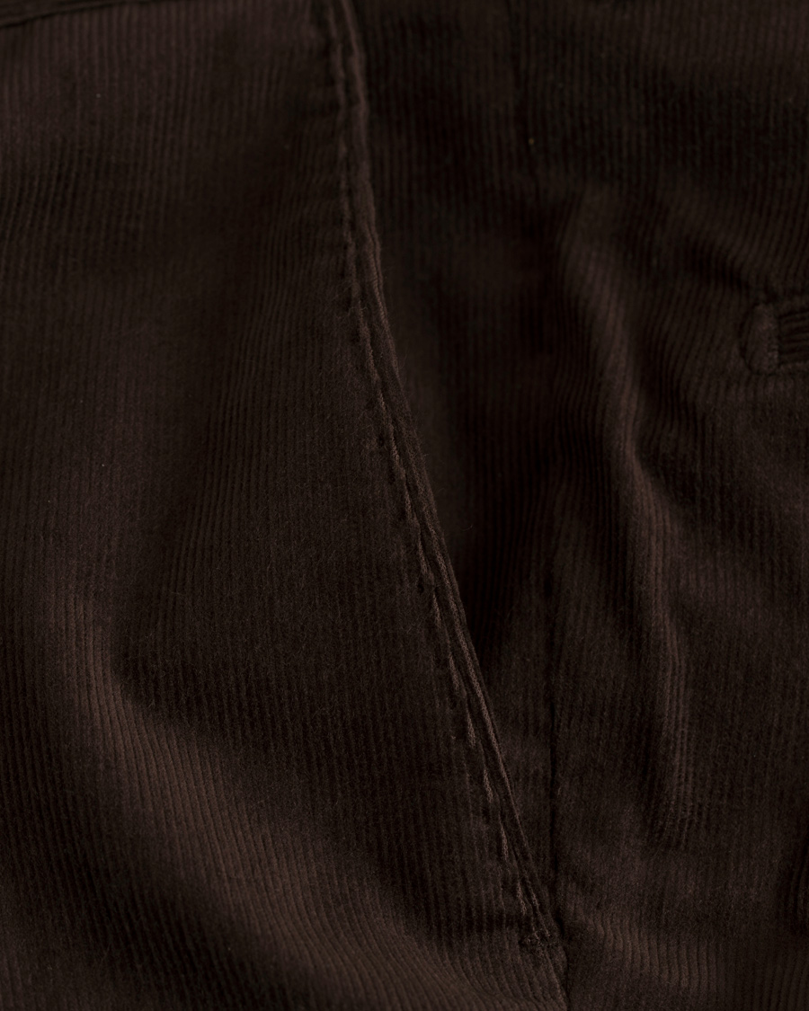 Homme | Pantalons | Oscar Jacobson | Dean Turn Up Corduroy Trousers Dark Brown