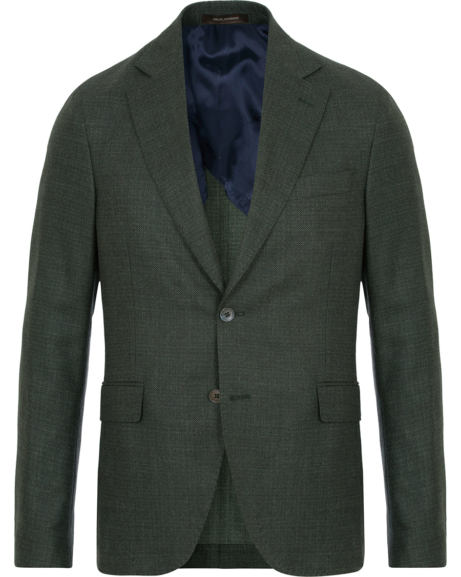Heren | Blazers | Oscar Jacobson | Egel Wool Blazer Green