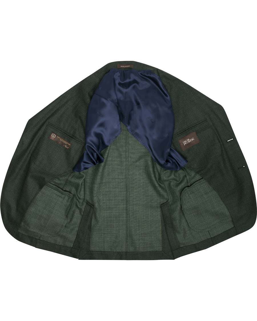 Heren | Blazers | Oscar Jacobson | Egel Wool Blazer Green