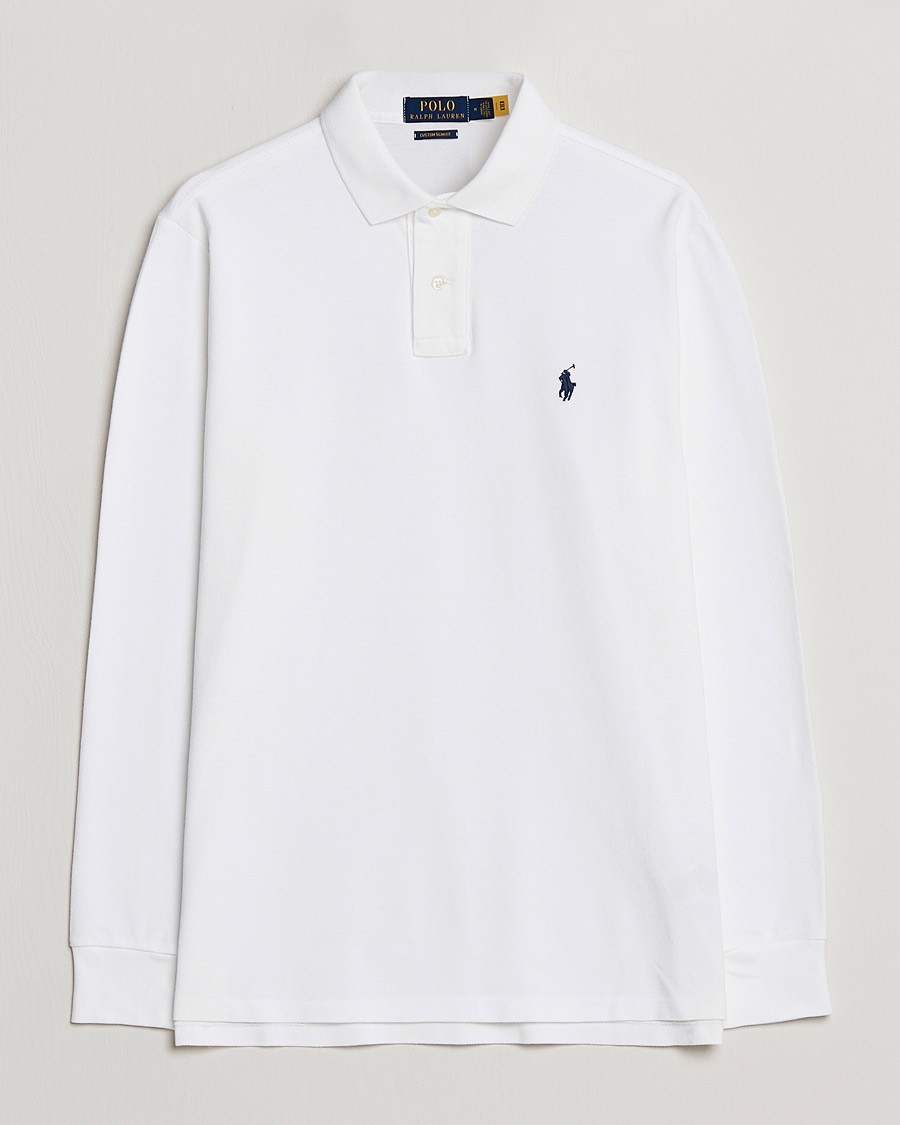 Heren | Polo's | Polo Ralph Lauren | Custom Slim Fit Long Sleeve Polo White