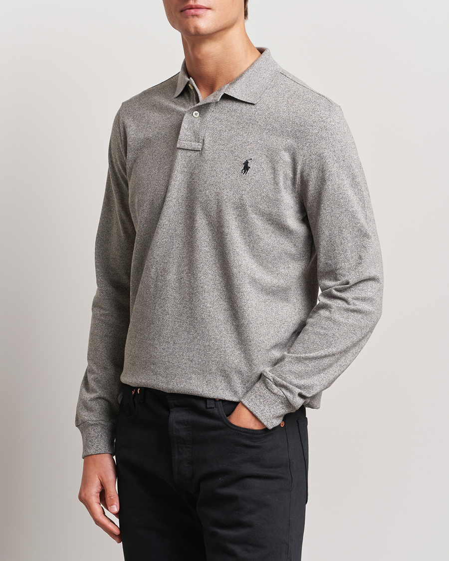 Heren | Polo's | Polo Ralph Lauren | Custom Slim Fit Long Sleeve Polo Canterbury Heather