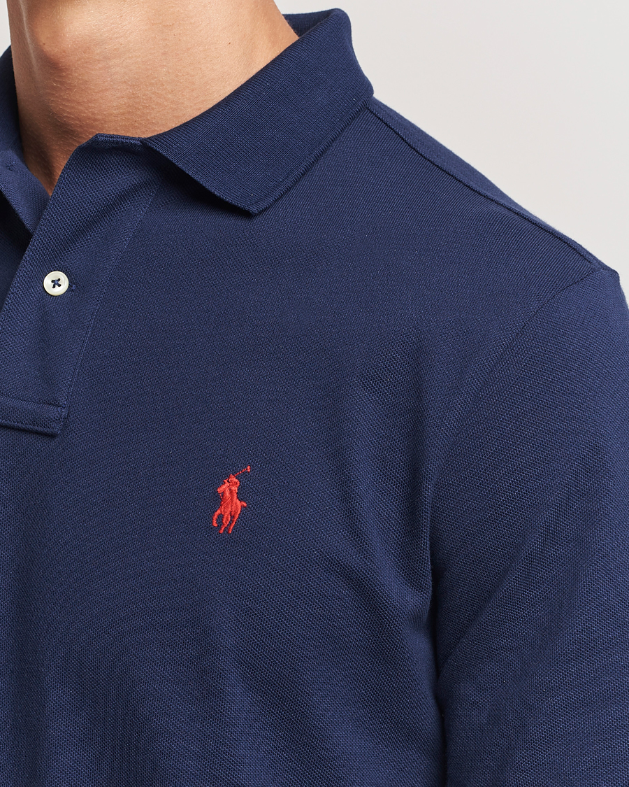 Heren | Polo's | Polo Ralph Lauren | Custom Slim Fit Long Sleeve Polo Newport Navy