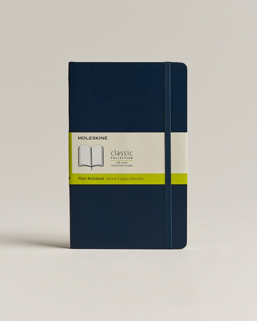 Homme | Moleskine Plain Soft Notebook Large Sapphire Blue | Moleskine | Plain Soft Notebook Large Sapphire Blue