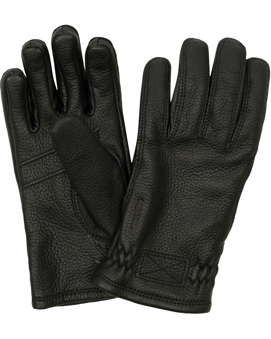 Homme | Hestra Särna Fleece Liner Elkskin Glove Black | Hestra | Särna Fleece Liner Elkskin Glove Black