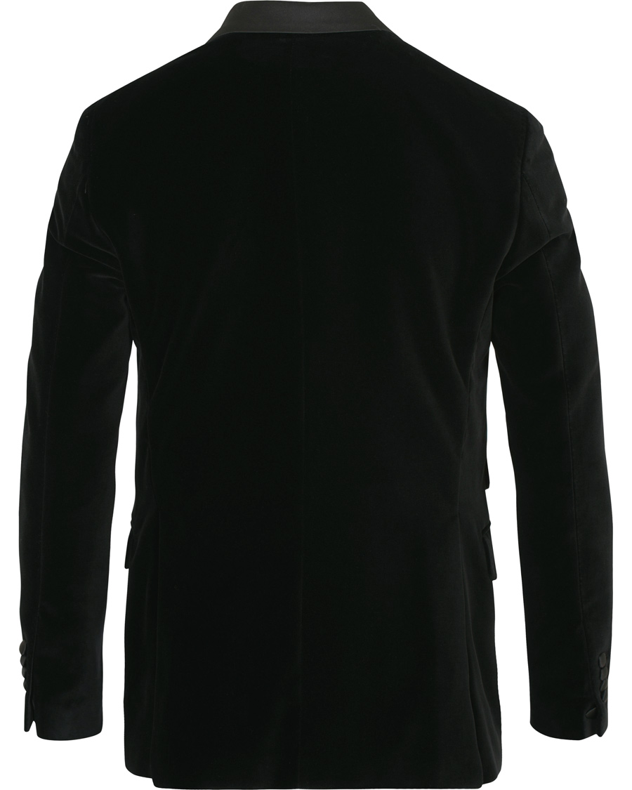 Heren | Blazers | Morris Heritage | Tuxedo Velvet Shawl Collar Double Breasted Blazer Black