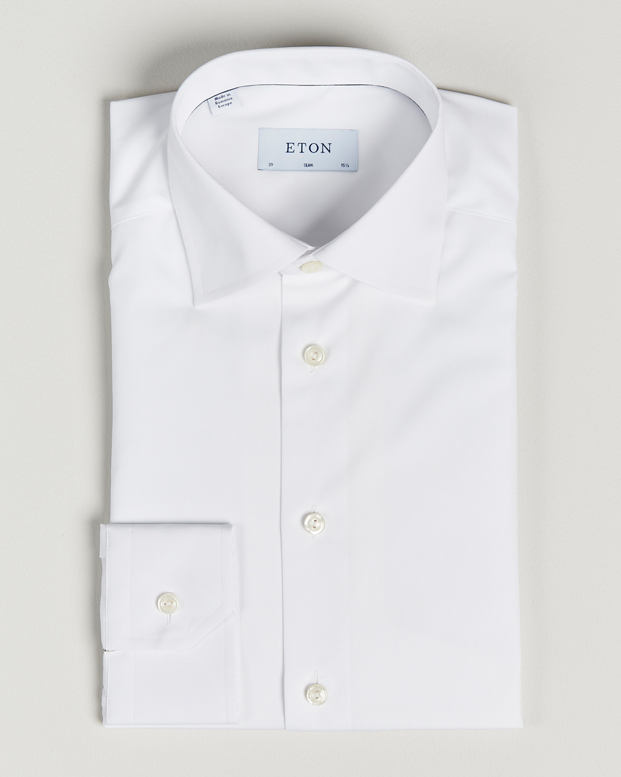 Homme | Chemises | Eton | Slim Fit Poplin Shirt White