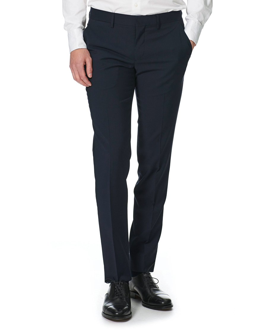 Homme | Pantalons | J.Lindeberg | Paulie Comfort Wool Trousers Navy