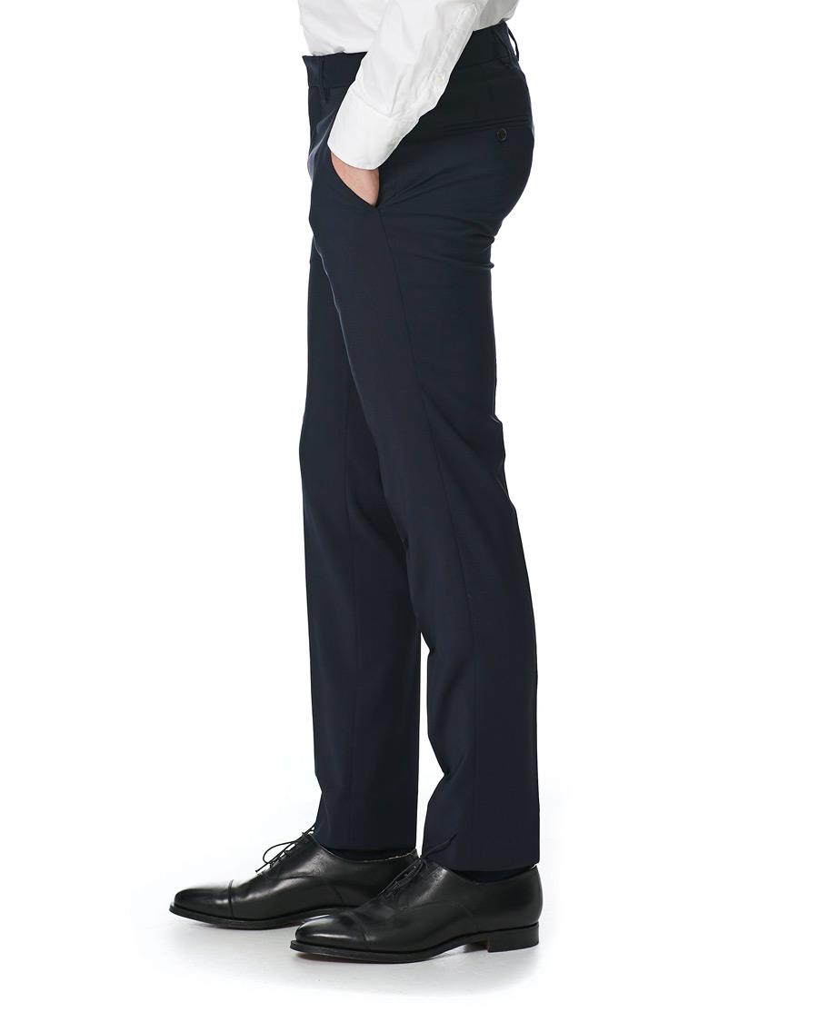 Homme | Pantalons | J.Lindeberg | Paulie Comfort Wool Trousers Navy