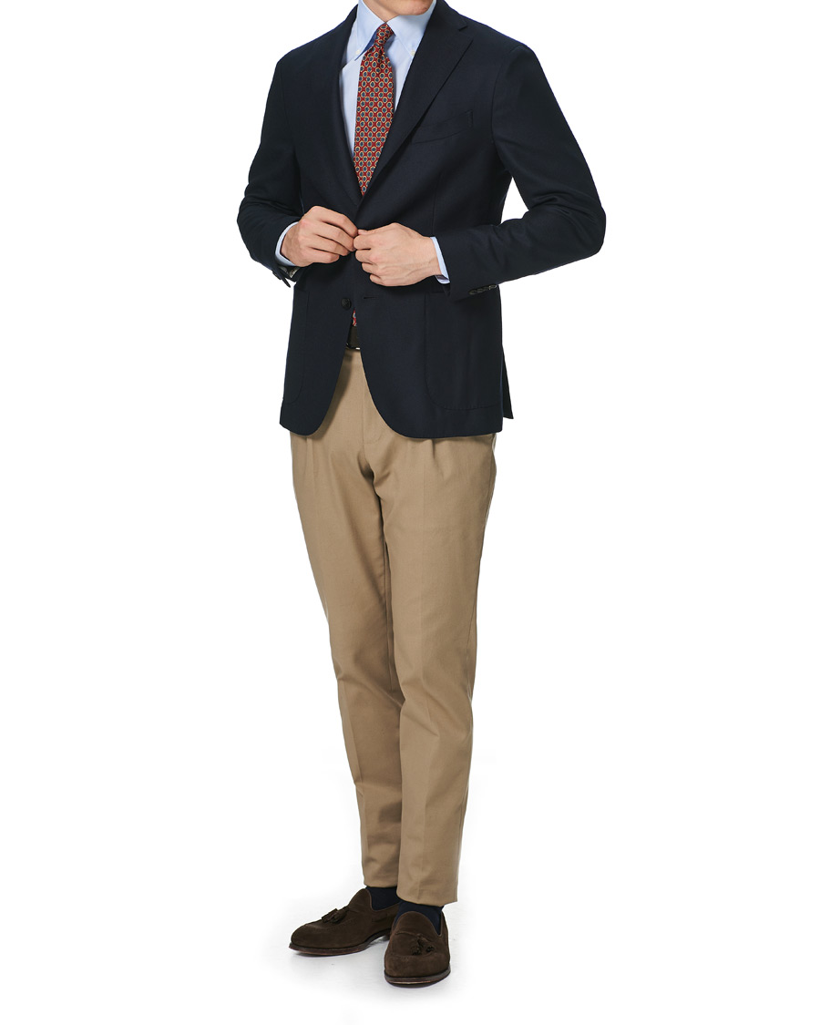 Heren | Overhemden | Stenströms | Slimline Button Down Shirt Light Blue