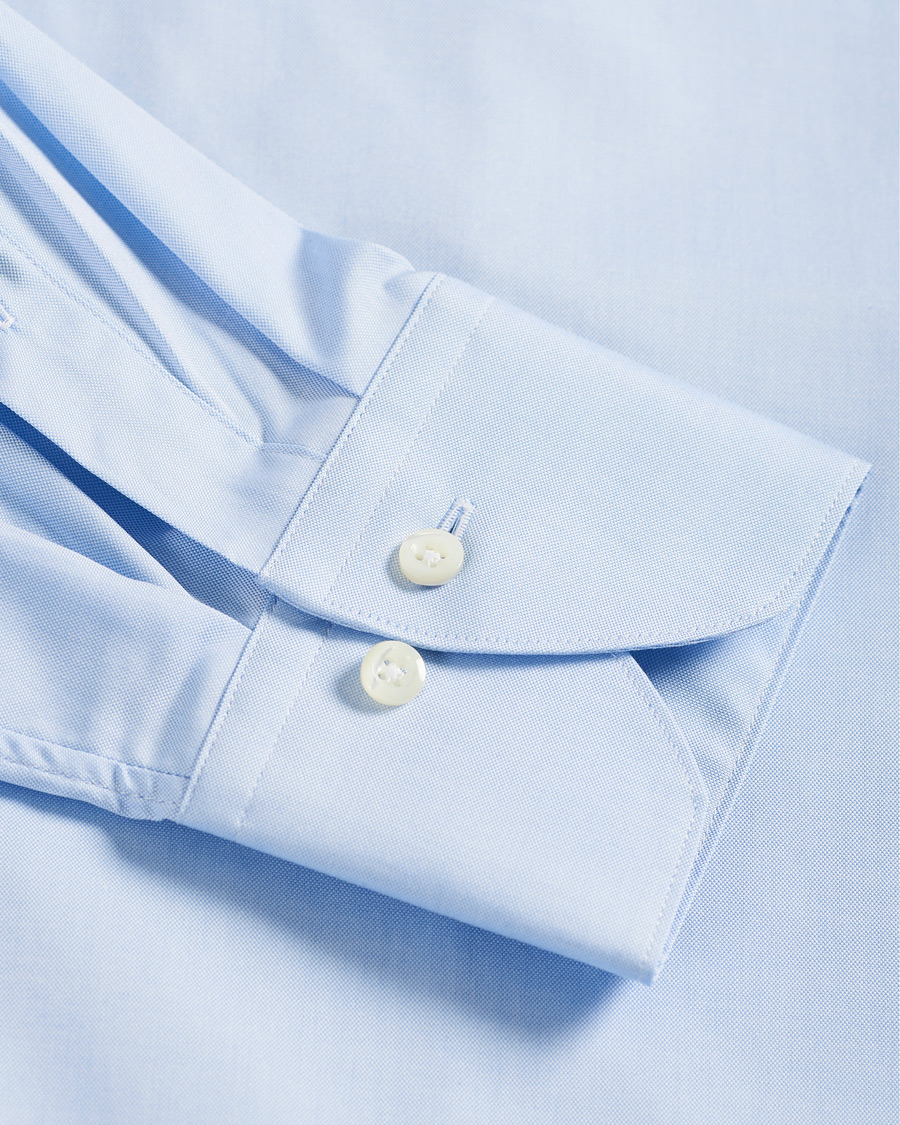 Heren | Overhemden | Stenströms | Slimline Button Down Shirt Light Blue