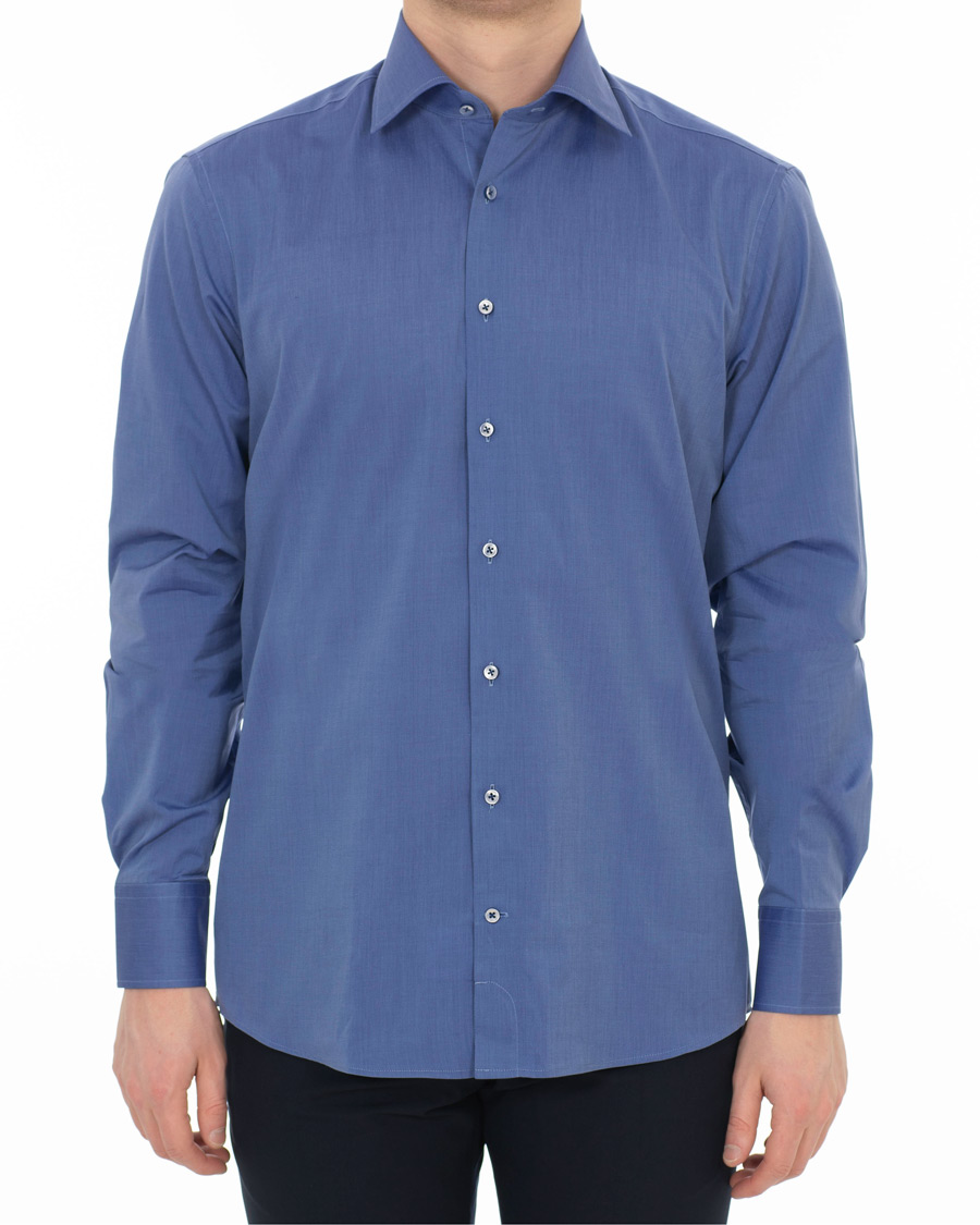 Heren | Overhemden | Stenströms | Fitted Body Shirt Navy