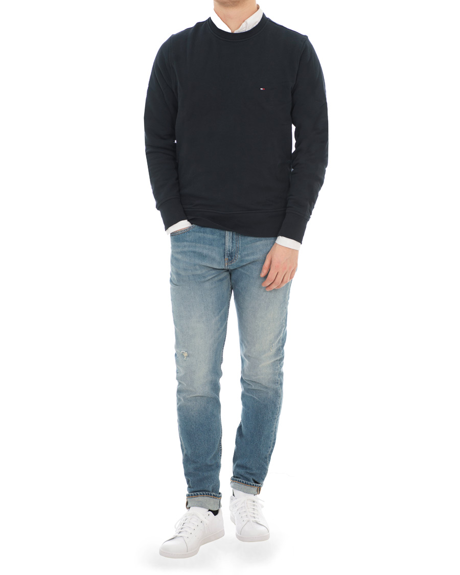 Homme | Pulls Et Tricots | Tommy Hilfiger | Cotton Crew Neck Sweatshirt Sky Captain