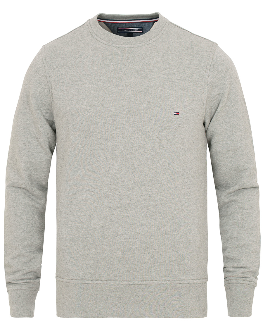 Homme | Pulls Et Tricots | Tommy Hilfiger | Cotton Crew Neck Sweatshirt Cloud Heather