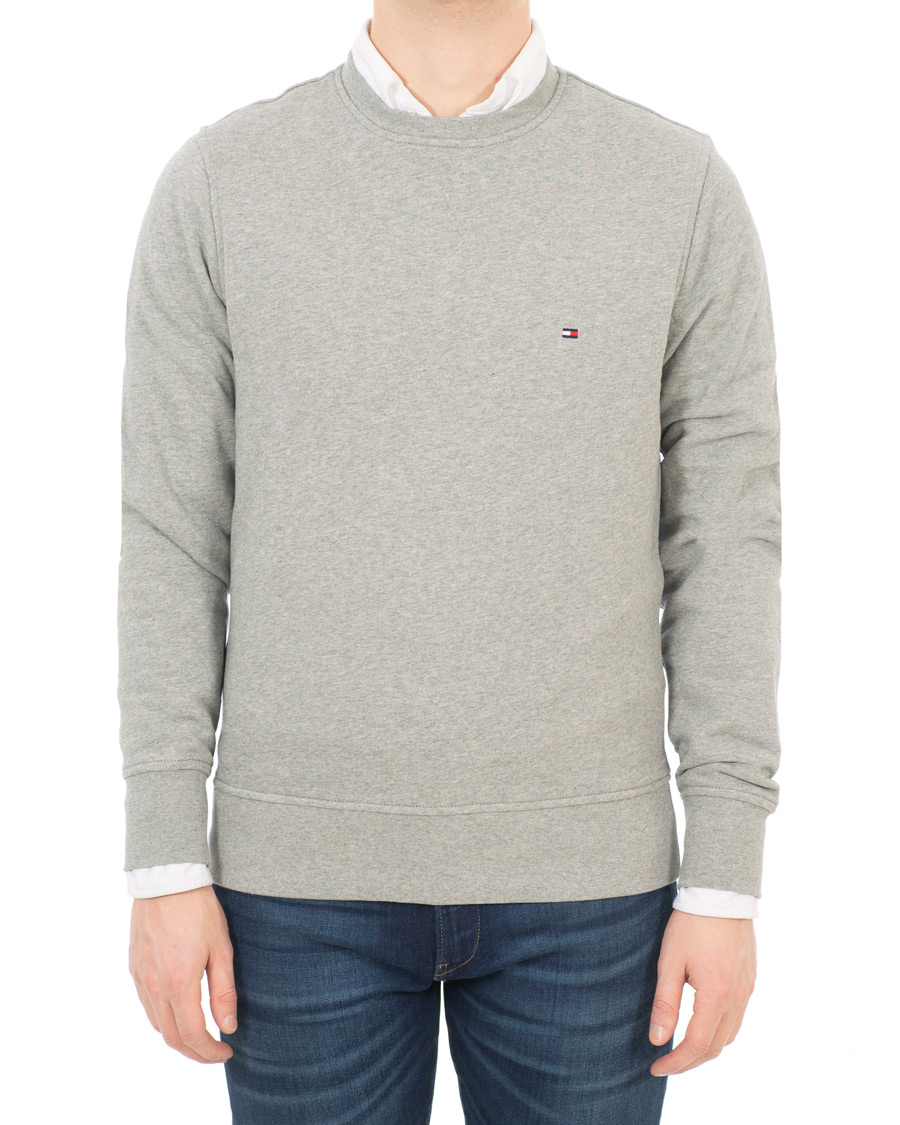 Homme | Pulls Et Tricots | Tommy Hilfiger | Cotton Crew Neck Sweatshirt Cloud Heather